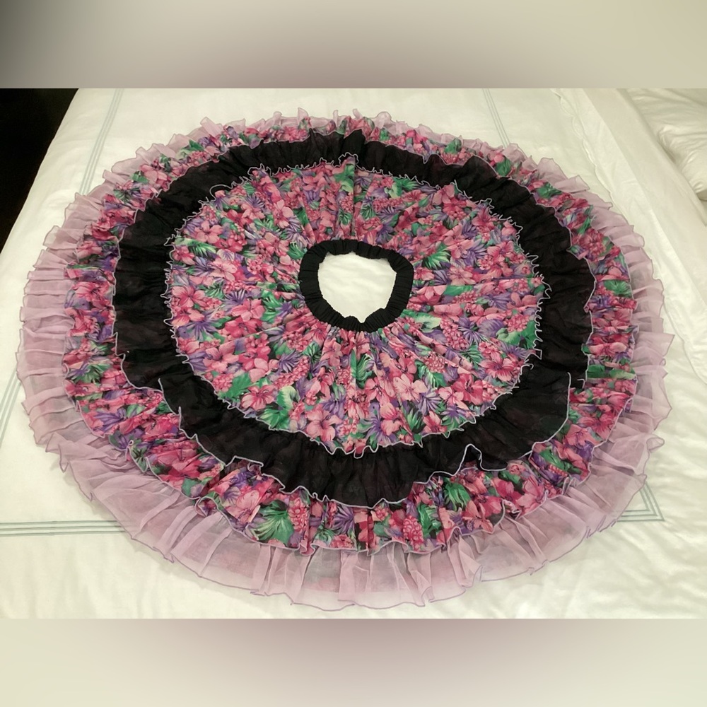 Vintage square dance circle skirt